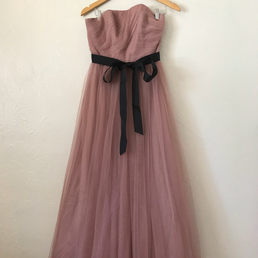 Strapless Floor-Length Tulle Dress
